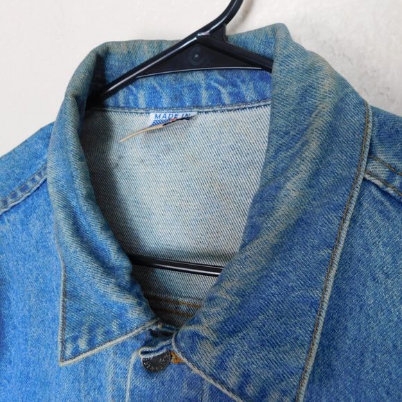Tyca Denim Jacket Adult L Freightliner Embossed Made in USA Vintage Rare Trucker - Picture 6 of 16